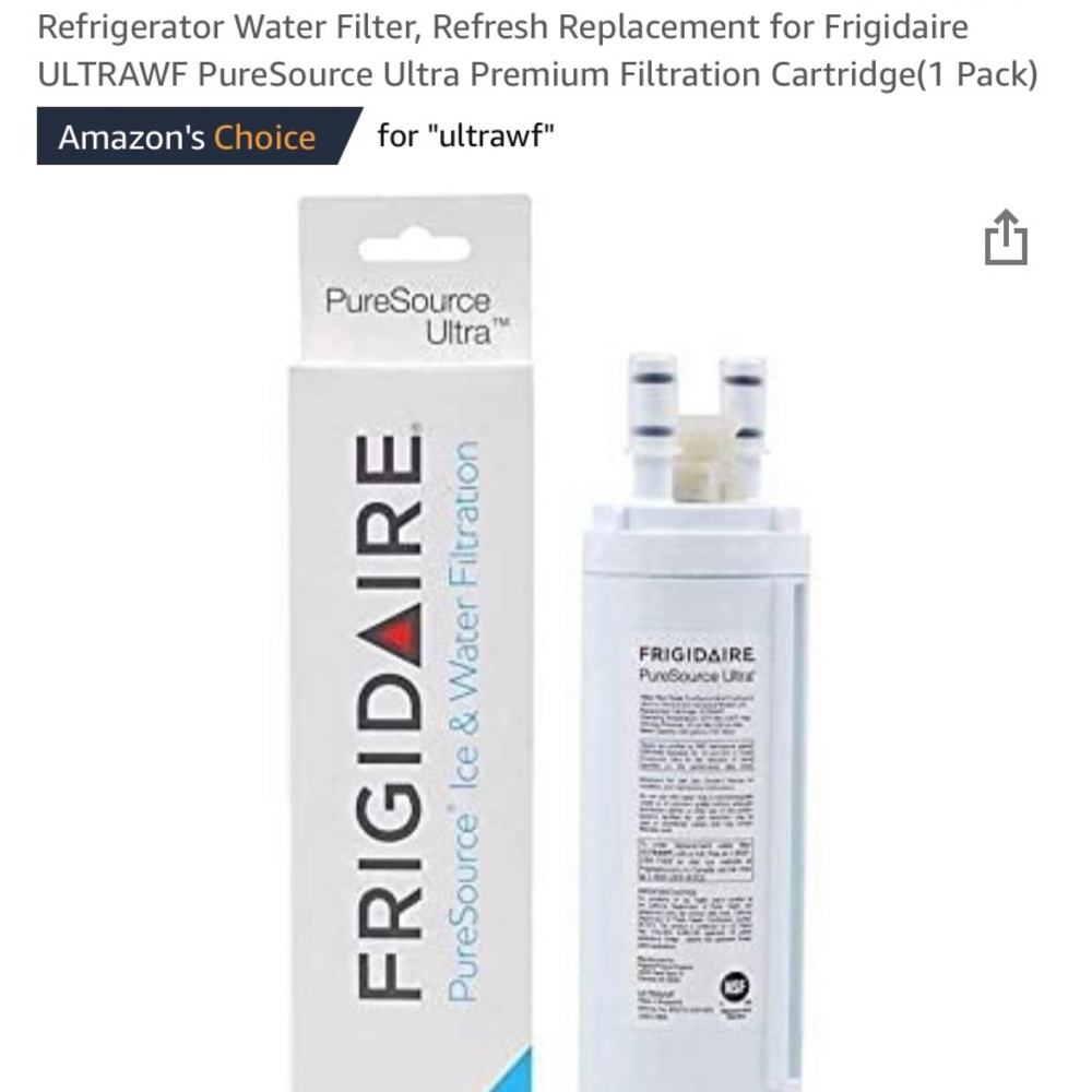 Refrigerator Water Filter, Refresh Replacement for Frigidaire
ULTRAWF